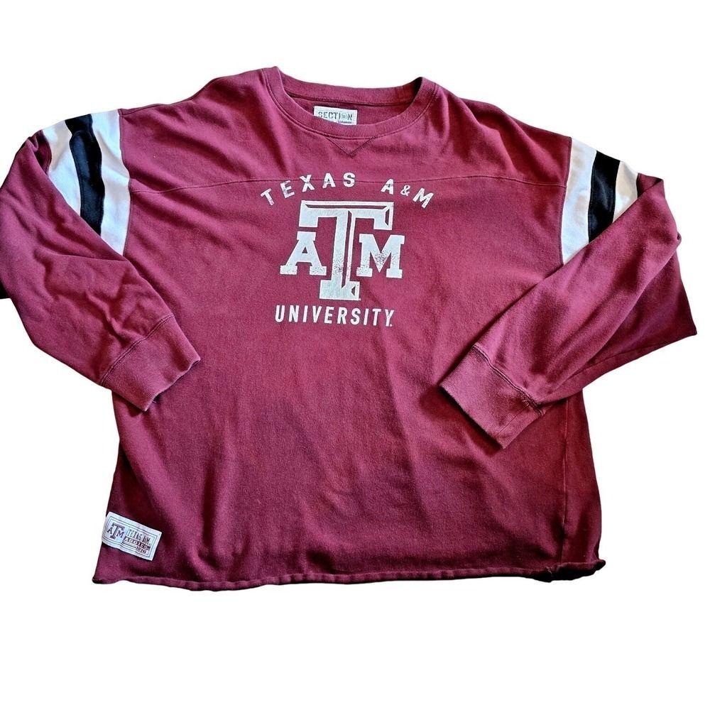 Texas A&M Aggies Sweatshirt 2XL XXL Majestic Section 101 Jersey Crewneck NCAA